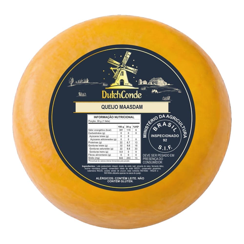 QUEIJO MAASDAM PEÇA – 13KG